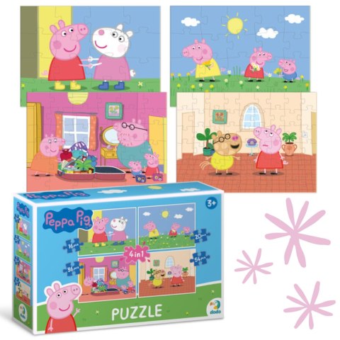 PUZZLE 4w1 ŚWINKA PEPPA UROCZE CZTERY UKŁADANKI W JEDNYM OPAKOWANIU PUZZLE 4w1 ŚWINKA PEPPA UROCZE CZTERY UKŁADANKI W JEDNYM OPAKOWANIU