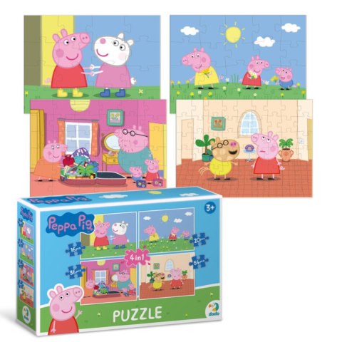 PUZZLE 4w1 ŚWINKA PEPPA UROCZE CZTERY UKŁADANKI W JEDNYM OPAKOWANIU PUZZLE 4w1 ŚWINKA PEPPA UROCZE CZTERY UKŁADANKI W JEDNYM OPAKOWANIU