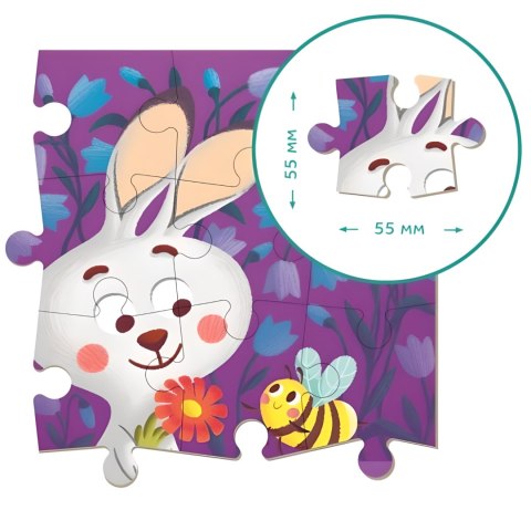 PUZZLE KOLOROWANKA 2w1 MOTYW ZAJĄCA DWUSTRONNA KREATYWNA ZABAWA DLA DZIEC PUZZLE KOLOROWANKA 2w1 MOTYW ZAJĄCA DWUSTRONNA KREATYWNA ZABAWA DLA DZIEC