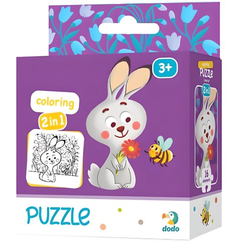 PUZZLE KOLOROWANKA 2w1 MOTYW ZAJĄCA DWUSTRONNA KREATYWNA ZABAWA DLA DZIEC PUZZLE KOLOROWANKA 2w1 MOTYW ZAJĄCA DWUSTRONNA KREATYWNA ZABAWA DLA DZIEC