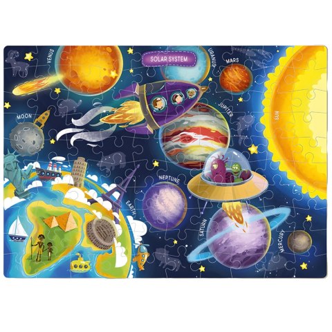 PUZZLE KOSMOS 100 ELEMENTÓW DO UŁOŻENIA KOLOROWA MEGA UKŁADANKA DLA DZIECI PUZZLE KOSMOS 100 ELEMENTÓW DO UŁOŻENIA KOLOROWA MEGA UKŁADANKA DLA DZIECI