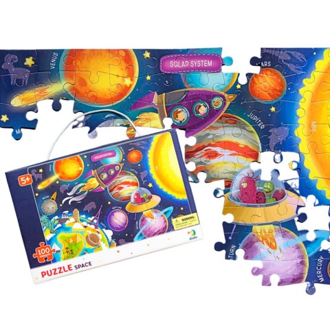 PUZZLE KOSMOS 100 ELEMENTÓW DO UŁOŻENIA KOLOROWA MEGA UKŁADANKA DLA DZIECI PUZZLE KOSMOS 100 ELEMENTÓW DO UŁOŻENIA KOLOROWA MEGA UKŁADANKA DLA DZIECI