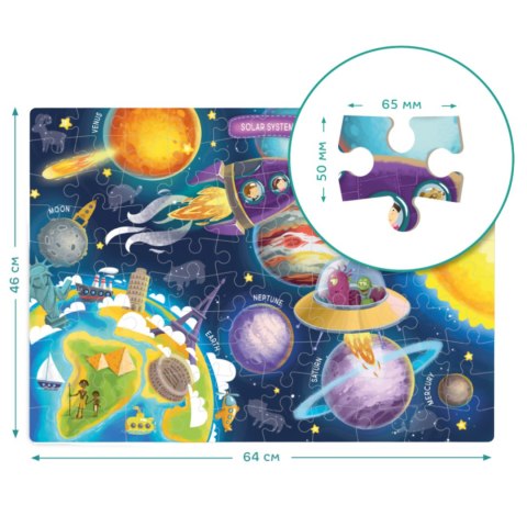 PUZZLE KOSMOS 100 ELEMENTÓW DO UŁOŻENIA KOLOROWA MEGA UKŁADANKA DLA DZIECI PUZZLE KOSMOS 100 ELEMENTÓW DO UŁOŻENIA KOLOROWA MEGA UKŁADANKA DLA DZIECI