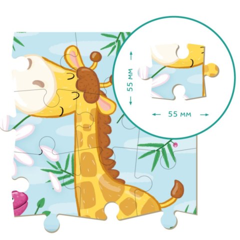 PUZZLE MOTYW ŻYRAFY 16 ELEMENTÓW UKŁADANKA DLA DZIECI UROKLIWA ŻYRAFA PUZZLE MOTYW ŻYRAFY 16 ELEMENTÓW UKŁADANKA DLA DZIECI UROKLIWA ŻYRAFA
