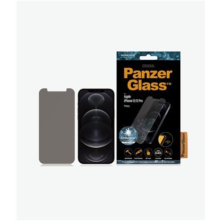 PanzerGlass | Screen protector - glass - with privacy filter | Apple iPhone 12, 12 Pro | Tempered glass | Transparent PanzerGlass | Screen protector - glass - with privacy filter | Apple iPhone 12, 12 Pro | Tempered glass | Transparent