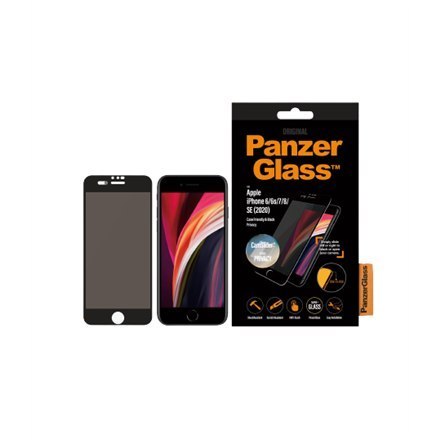 PanzerGlass | Screen protector - glass - with privacy filter | Apple iPhone 6, 6s, 7, 8, SE (2nd generation) | Tempered glass | PanzerGlass | Screen protector - glass - with privacy filter | Apple iPhone 6, 6s, 7, 8, SE (2nd generation) | Tempered glass |