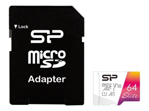 Silicon Power | Karta pamięci microSDHC UHS-I | Elite | 64 GB | microSDHC/SDXC | Pamięć flash klasy 10 Silicon Power | Karta pamięci microSDHC UHS-I | Elite | 64 GB | microSDHC/SDXC | Pamięć flash klasy 10