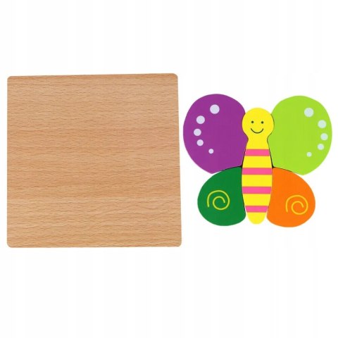 Puzzle drewniane edukacyjne klocki dla dzieci 15MO