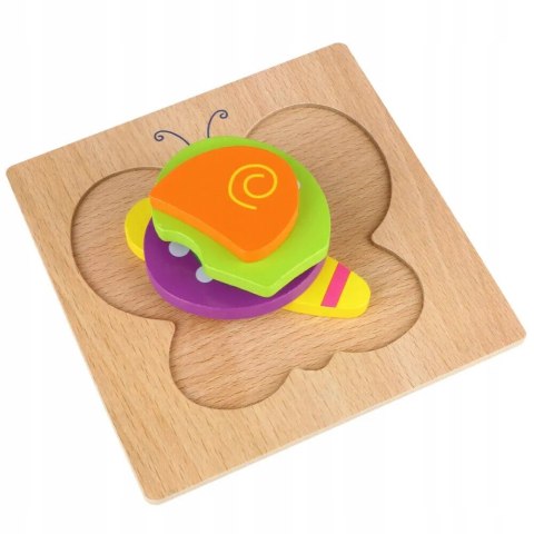 Puzzle drewniane edukacyjne klocki dla dzieci 15MO
