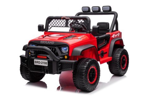 Autko terenowe Geoland Power dla 2 dzieci Czerwony + Pilot + Silniki 2x200W + Bagażnik + Radio MP3 + LED Autko terenowe Geoland Power dla 2 dzieci Czerwony + Pilot + Silniki 2x200W + Bagażnik + Radio MP3 + LED