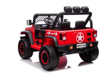 Autko terenowe Geoland Power dla 2 dzieci Czerwony + Pilot + Silniki 2x200W + Bagażnik + Radio MP3 + LED Autko terenowe Geoland Power dla 2 dzieci Czerwony + Pilot + Silniki 2x200W + Bagażnik + Radio MP3 + LED