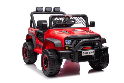 Autko terenowe Geoland Power dla 2 dzieci Czerwony + Pilot + Silniki 2x200W + Bagażnik + Radio MP3 + LED Autko terenowe Geoland Power dla 2 dzieci Czerwony + Pilot + Silniki 2x200W + Bagażnik + Radio MP3 + LED