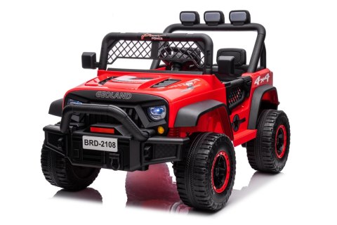 Autko terenowe Geoland Power dla 2 dzieci Czerwony + Pilot + Silniki 2x200W + Bagażnik + Radio MP3 + LED Autko terenowe Geoland Power dla 2 dzieci Czerwony + Pilot + Silniki 2x200W + Bagażnik + Radio MP3 + LED