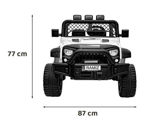 Autko terenowe Geoland Power dla 2 dzieci Czerwony + Pilot + Silniki 2x200W + Bagażnik + Radio MP3 + LED Autko terenowe Geoland Power dla 2 dzieci Czerwony + Pilot + Silniki 2x200W + Bagażnik + Radio MP3 + LED