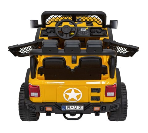 Autko terenowe Geoland Power dla 2 dzieci Żółty + Pilot + Silniki 2x200W + Bagażnik + Radio MP3 + LED Autko terenowe Geoland Power dla 2 dzieci Żółty + Pilot + Silniki 2x200W + Bagażnik + Radio MP3 + LED