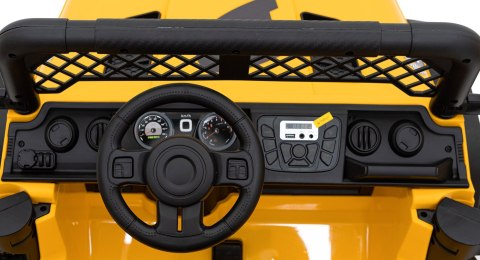Autko terenowe Geoland Power dla 2 dzieci Żółty + Pilot + Silniki 2x200W + Bagażnik + Radio MP3 + LED Autko terenowe Geoland Power dla 2 dzieci Żółty + Pilot + Silniki 2x200W + Bagażnik + Radio MP3 + LED