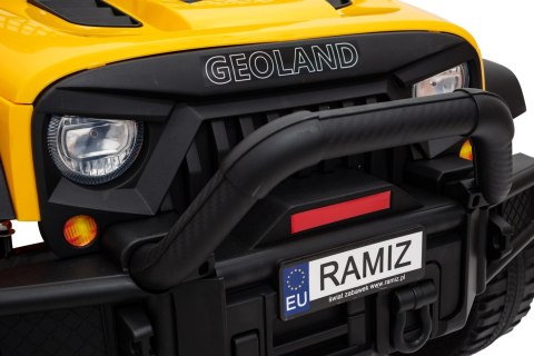 Autko terenowe Geoland Power dla 2 dzieci Żółty + Pilot + Silniki 2x200W + Bagażnik + Radio MP3 + LED Autko terenowe Geoland Power dla 2 dzieci Żółty + Pilot + Silniki 2x200W + Bagażnik + Radio MP3 + LED