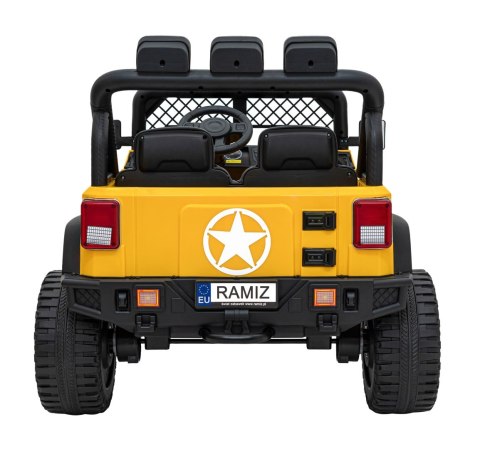 Autko terenowe Geoland Power dla 2 dzieci Żółty + Pilot + Silniki 2x200W + Bagażnik + Radio MP3 + LED Autko terenowe Geoland Power dla 2 dzieci Żółty + Pilot + Silniki 2x200W + Bagażnik + Radio MP3 + LED