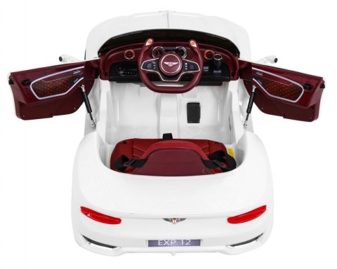 Auto na akumulator Bentley EXP 12 dla dzieci Biały + Pilot + Otwierane drzwi + Elegancki wygląd Auto na akumulator Bentley EXP 12 dla dzieci Biały + Pilot + Otwierane drzwi + Elegancki wygląd