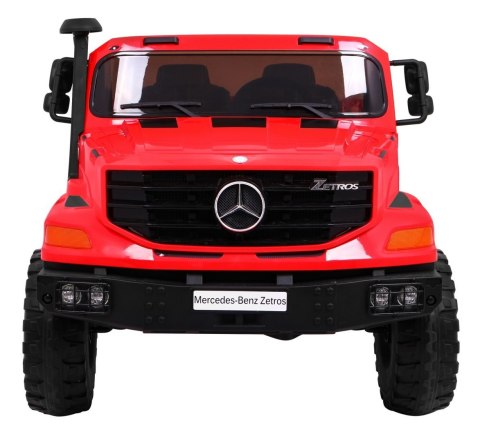Auto na akumulator Mercedes-Benz Zetros dla dzieci Czerwony + 2-osobowy + Bagażnik + Pilot Auto na akumulator Mercedes-Benz Zetros dla dzieci Czerwony + 2-osobowy + Bagażnik + Pilot