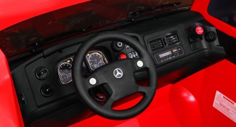 Auto na akumulator Mercedes-Benz Zetros dla dzieci Czerwony + 2-osobowy + Bagażnik + Pilot Auto na akumulator Mercedes-Benz Zetros dla dzieci Czerwony + 2-osobowy + Bagażnik + Pilot