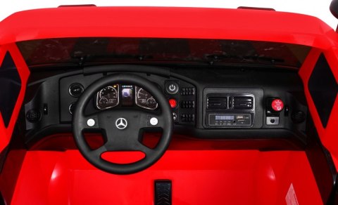Auto na akumulator Mercedes-Benz Zetros dla dzieci Czerwony + 2-osobowy + Bagażnik + Pilot Auto na akumulator Mercedes-Benz Zetros dla dzieci Czerwony + 2-osobowy + Bagażnik + Pilot