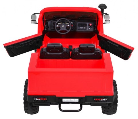 Auto na akumulator Mercedes-Benz Zetros dla dzieci Czerwony + 2-osobowy + Bagażnik + Pilot Auto na akumulator Mercedes-Benz Zetros dla dzieci Czerwony + 2-osobowy + Bagażnik + Pilot