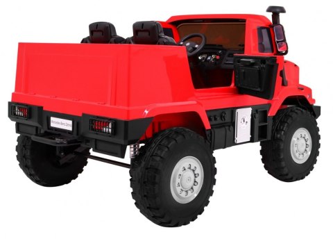 Auto na akumulator Mercedes-Benz Zetros dla dzieci Czerwony + 2-osobowy + Bagażnik + Pilot Auto na akumulator Mercedes-Benz Zetros dla dzieci Czerwony + 2-osobowy + Bagażnik + Pilot