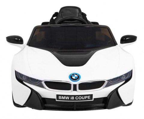 BMW I8 Lift Auto na akumulator Biały + Pilot + Wolny Start + 3-pkt pasy + MP3 USB + LED BMW I8 Lift Auto na akumulator Biały + Pilot + Wolny Start + 3-pkt pasy + MP3 USB + LED