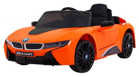 BMW I8 Lift Auto na akumulator Pomarańczowy + Pilot + Wolny Start + 3-pkt pasy + MP3 USB + LED BMW I8 Lift Auto na akumulator Pomarańczowy + Pilot + Wolny Start + 3-pkt pasy + MP3 USB + LED