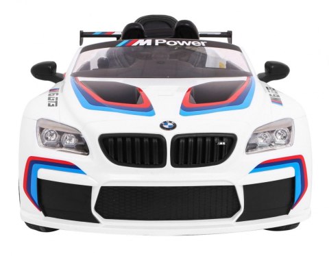 BMW M6 GT3 Auto na akumulator dla dzieci Biały + Nawiew powietrza + Dźwięki MP3 Światła + Pilot BMW M6 GT3 Auto na akumulator dla dzieci Biały + Nawiew powietrza + Dźwięki MP3 Światła + Pilot