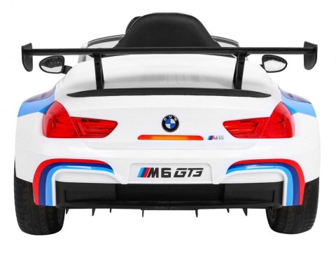 BMW M6 GT3 Auto na akumulator dla dzieci Biały + Nawiew powietrza + Dźwięki MP3 Światła + Pilot BMW M6 GT3 Auto na akumulator dla dzieci Biały + Nawiew powietrza + Dźwięki MP3 Światła + Pilot