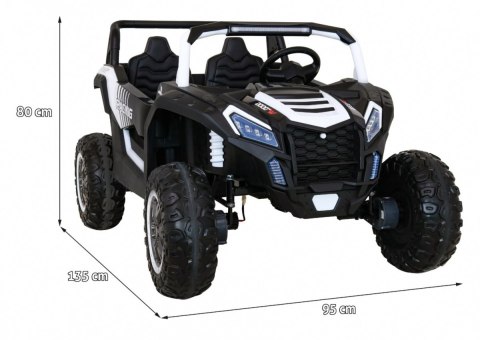 Buggy ATV Racing dla 2 dzieci Biały + Napęd 4x4 + Pilot + Wolny Start + MP3 LED Buggy ATV Racing dla 2 dzieci Biały + Napęd 4x4 + Pilot + Wolny Start + MP3 LED