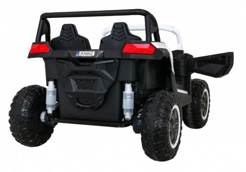 Buggy ATV Racing dla 2 dzieci Biały + Napęd 4x4 + Pilot + Wolny Start + MP3 LED Buggy ATV Racing dla 2 dzieci Biały + Napęd 4x4 + Pilot + Wolny Start + MP3 LED