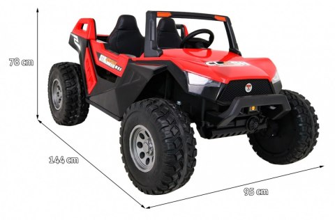 Buggy Clash na akumulator dla 2 dzieci Czerwony + Pilot + Napęd 4x4 + Regulacja siedzenia + Radio MP3 + LED Buggy Clash na akumulator dla 2 dzieci Czerwony + Pilot + Napęd 4x4 + Regulacja siedzenia + Radio MP3 + LED