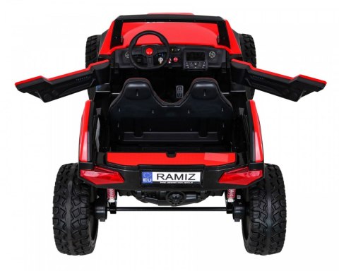 Buggy Clash na akumulator dla 2 dzieci Czerwony + Pilot + Napęd 4x4 + Regulacja siedzenia + Radio MP3 + LED Buggy Clash na akumulator dla 2 dzieci Czerwony + Pilot + Napęd 4x4 + Regulacja siedzenia + Radio MP3 + LED