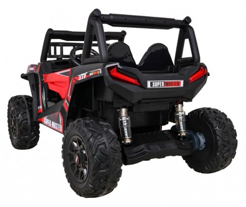 Buggy UTV Terenówka dla dzieci Czerwony + Pilot + Bagażnik + Wolny Start + EVA + MP3 LED Buggy UTV Terenówka dla dzieci Czerwony + Pilot + Bagażnik + Wolny Start + EVA + MP3 LED
