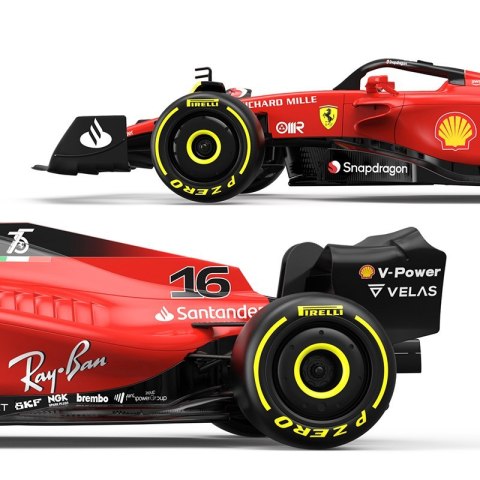 Ferrari F1 75 czerwony RASTAR model 1:12 Zdalnie sterowany bolid + Pilot 2,4 GHz + Naklejki Ferrari F1 75 czerwony RASTAR model 1:12 Zdalnie sterowany bolid + Pilot 2,4 GHz + Naklejki