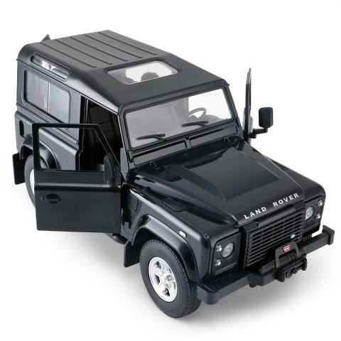 Land Rover Defender czarny RASTAR model 1:14 Zdalnie sterowanie auto + Pilot 2,4 GHz + Ręcznie otwierane drzwi Land Rover Defender czarny RASTAR model 1:14 Zdalnie sterowanie auto + Pilot 2,4 GHz + Ręcznie otwierane drzwi