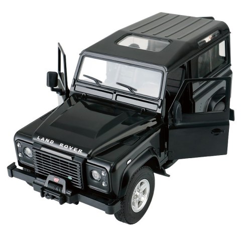 Land Rover Defender czarny RASTAR model 1:14 Zdalnie sterowanie auto + Pilot 2,4 GHz + Ręcznie otwierane drzwi Land Rover Defender czarny RASTAR model 1:14 Zdalnie sterowanie auto + Pilot 2,4 GHz + Ręcznie otwierane drzwi