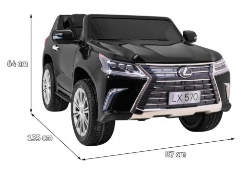 Lexus LX570 Lakierowane Autko dla 2 dzieci Czarny + Pilot + Koła EVA + Radio MP3 LED Lexus LX570 Lakierowane Autko dla 2 dzieci Czarny + Pilot + Koła EVA + Radio MP3 LED