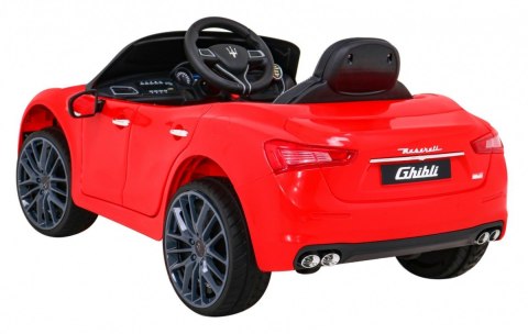 Maserati Ghibli na akumulator dla dzieci Czerwony + Pilot + Wolny Start + EVA + MP3 USB + LED Maserati Ghibli na akumulator dla dzieci Czerwony + Pilot + Wolny Start + EVA + MP3 USB + LED