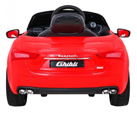 Maserati Ghibli na akumulator dla dzieci Czerwony + Pilot + Wolny Start + EVA + MP3 USB + LED Maserati Ghibli na akumulator dla dzieci Czerwony + Pilot + Wolny Start + EVA + MP3 USB + LED