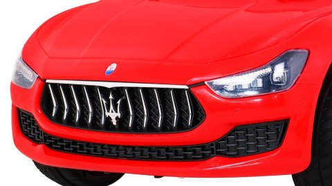 Maserati Ghibli na akumulator dla dzieci Czerwony + Pilot + Wolny Start + EVA + MP3 USB + LED Maserati Ghibli na akumulator dla dzieci Czerwony + Pilot + Wolny Start + EVA + MP3 USB + LED