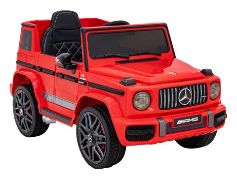 Mercedes AMG G63 dla dzieci Czerwony + Pilot + MP3 LED + Wolny Start + EVA + Pasy Mercedes AMG G63 dla dzieci Czerwony + Pilot + MP3 LED + Wolny Start + EVA + Pasy