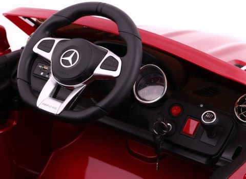 Mercedes AMG SL65 dla dzieci Lakier Czerwony + Pilot + Bagażnik + Regulacja siedzenia + MP3 LED + Wolny Start Mercedes AMG SL65 dla dzieci Lakier Czerwony + Pilot + Bagażnik + Regulacja siedzenia + MP3 LED + Wolny Start