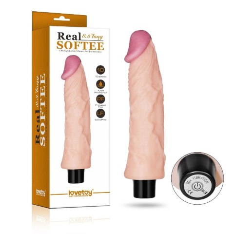 Wibrator duży miękki realistyczny penis 21,8cm Wibrator duży miękki realistyczny penis 21,8cm