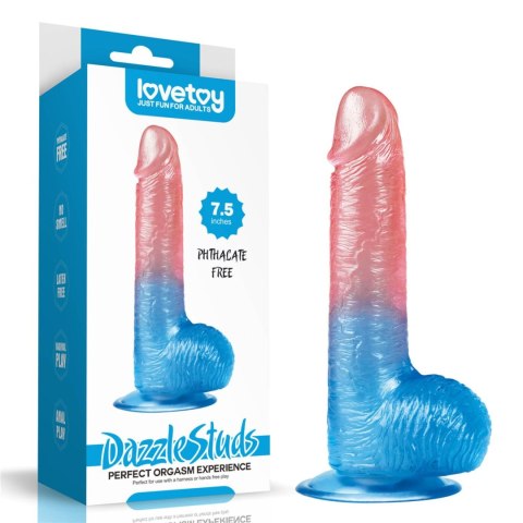 Dwukolorowe silikonowe dildo gumowe z przyssawką Dwukolorowe silikonowe dildo gumowe z przyssawką