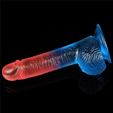 Dwukolorowe silikonowe dildo gumowe z przyssawką Dwukolorowe silikonowe dildo gumowe z przyssawką