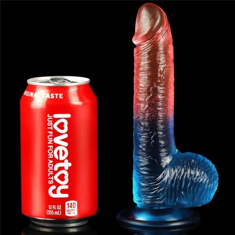 Dwukolorowe silikonowe dildo gumowe z przyssawką Dwukolorowe silikonowe dildo gumowe z przyssawką